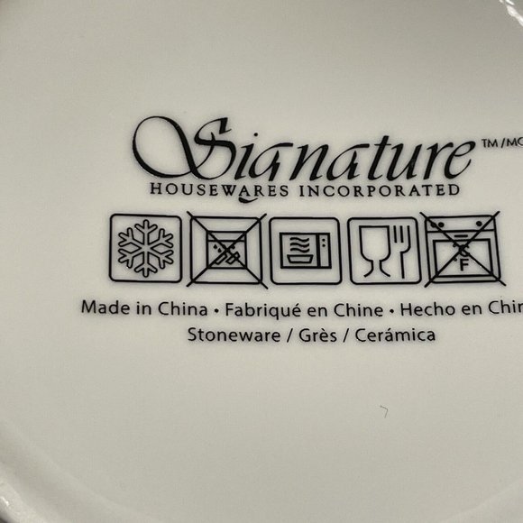 Signature Hipster Cat Kitten Flower Ceramic Coffee Mug Tea Cup Blue Rim 14oz - Picture 5 of 7